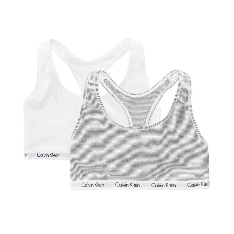 商品Calvin Klein|Carousel 2-Pk. Logo-Band Bralette QP1114X,价格¥297,第1张图片