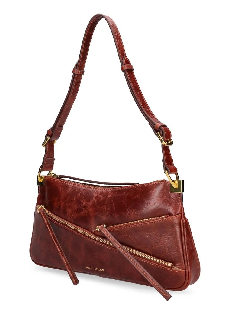 商品Manu Atelier|Leather Shoulder Bag W/ Zip Details,价格¥3824,第2�张图片详细描述