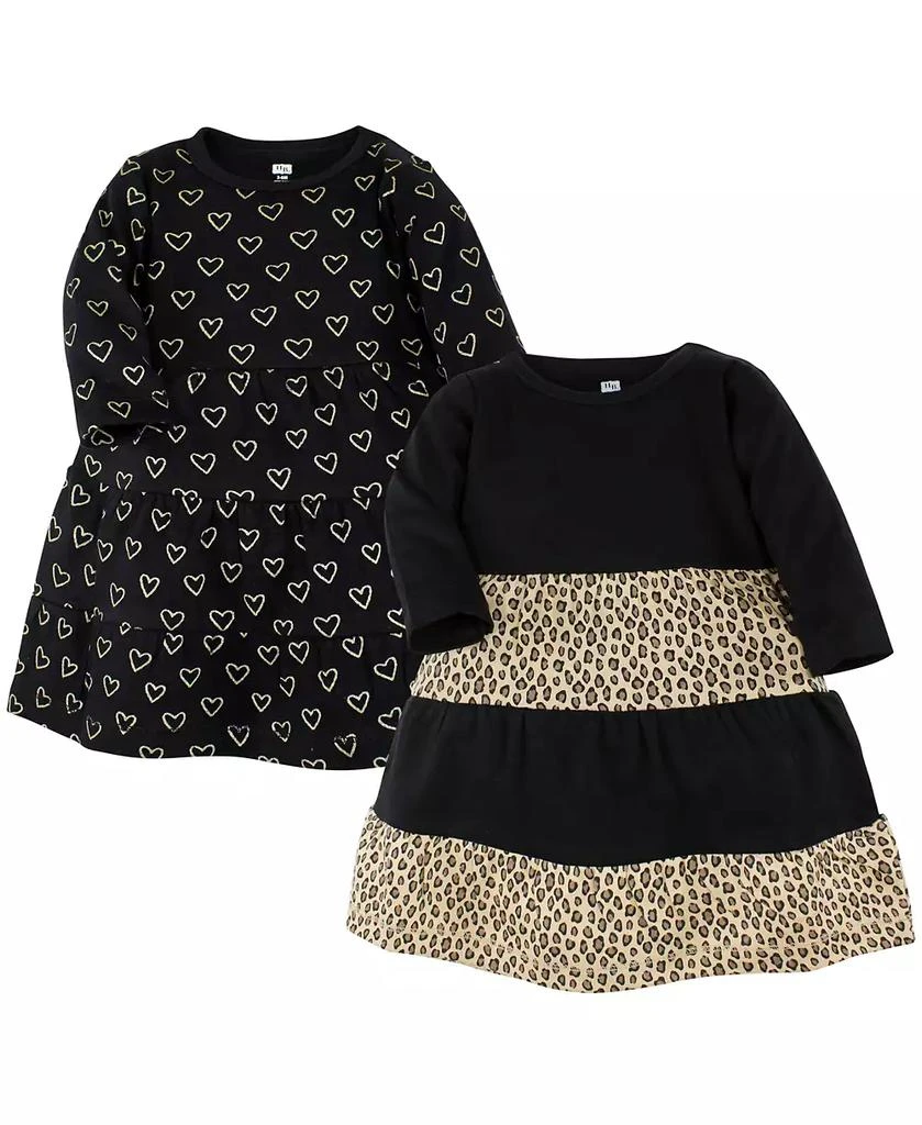 商品Hudson|Baby Girls Cotton Dresses, Leopard Gold Heart,价格¥300,第1张图片