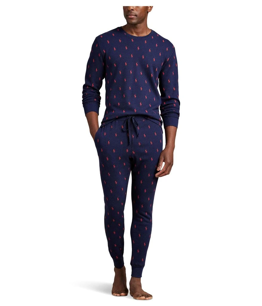 商品Ralph Lauren|Printed Waffle Long Sleeve Crew with All Over Print,价格¥473,第3张图片详细描述