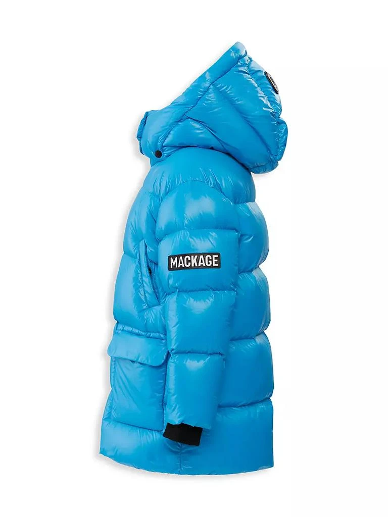 商品Mackage|Little Kid's Lustrous Down Puffer Jacket,价格¥2474-¥4423,第4张图片详细描述