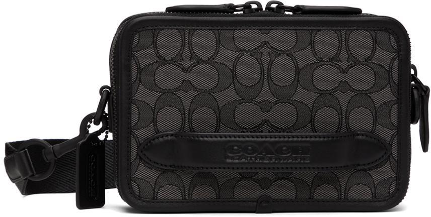 商品Coach|Black & Gray Charter Crossbody Messenger Bag,价格¥2335,第1张图片