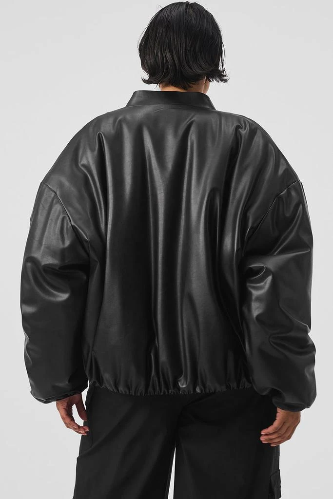 Faux Leather Premier Bomber - Black 商品