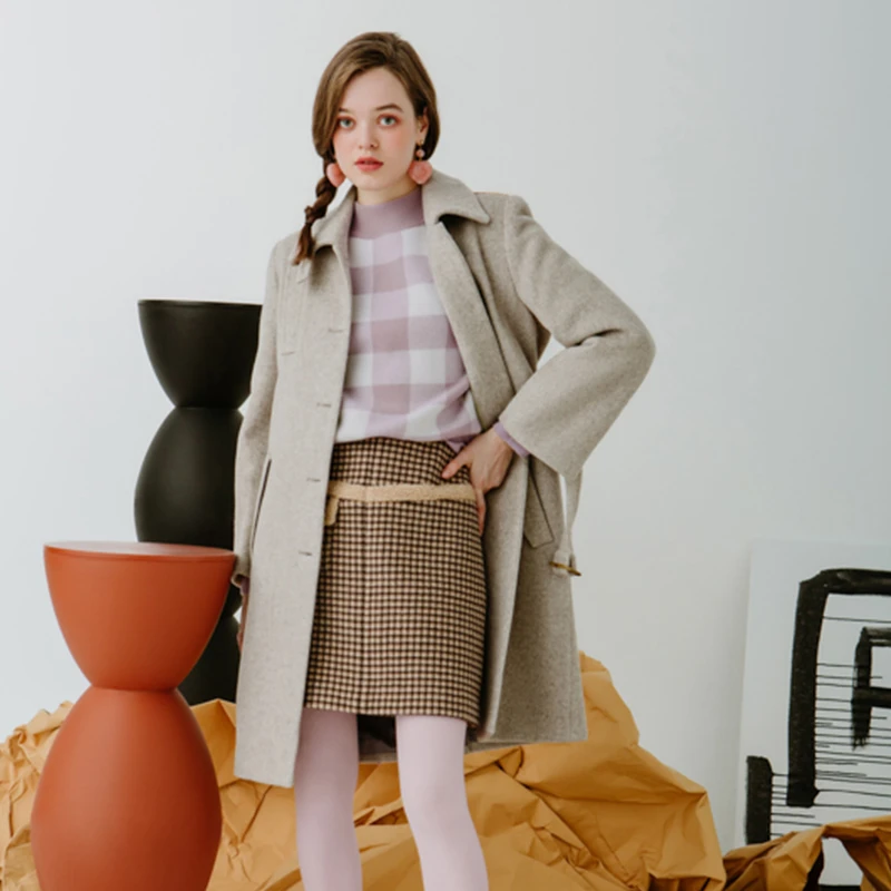 商品[国内直发] Petite Studio NYC|Nina 羊毛大衣-燕麦色 | Nina Wool Coat - Oatmeal,价格¥819,第1张图片