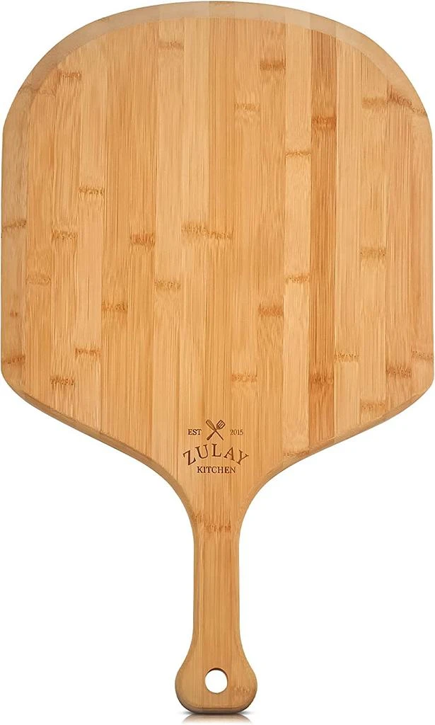 商品Zulay Kitchen|Authentic Bamboo Pizza Paddle With Easy Glide Edges & Handle For Baking (Large 15"),价格¥327,第1张图片