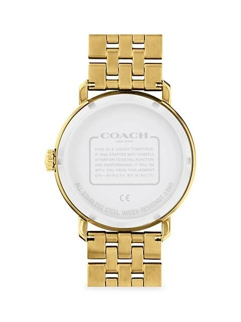 商品Coach|Harrison Gold Plated Steel Bracelet Watch,价格¥2070,第4张图片详细描述
