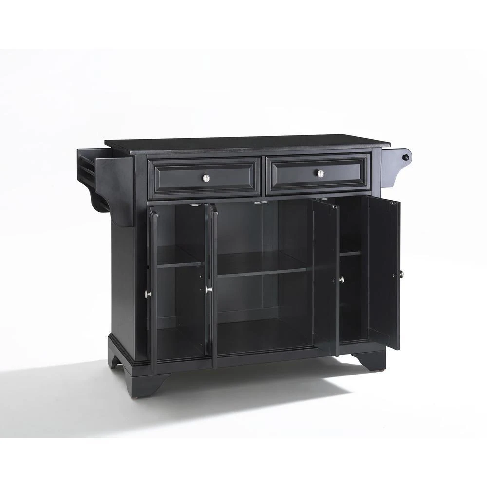 商品Crosley Furniture|Lafayette Granite Top Full Size Kitchen Island/Cart Black/Black,价格¥5631,第5张图片详细描述
