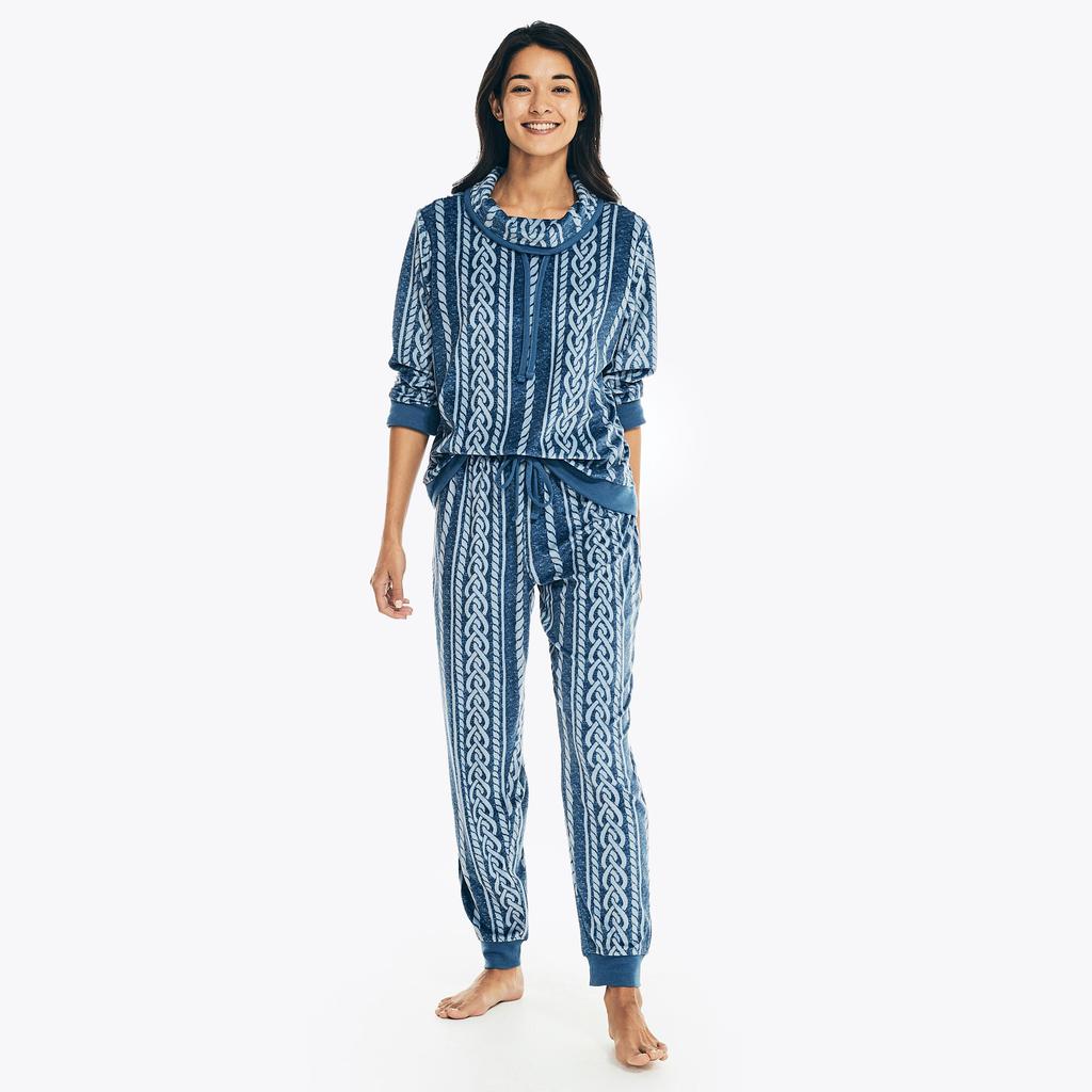 Nautica Womens Cable-Knit Pajama Set商品第2张图片规格展示