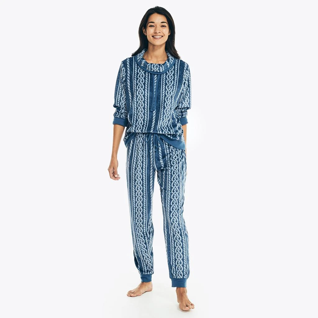 商品Nautica|Nautica Womens Cable-Knit Pajama Set,价格¥161,第2张图片详细描述