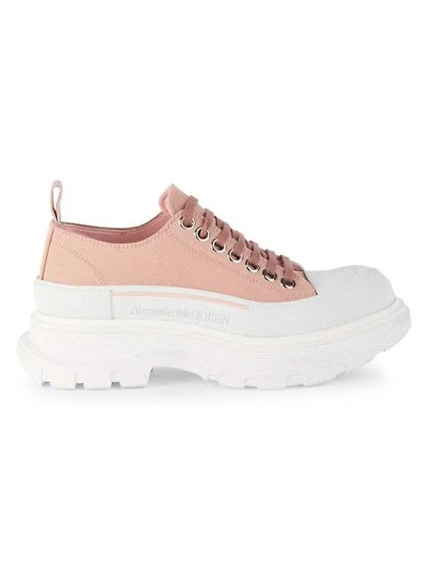 商品Alexander McQueen|Tread Slick Canvas Lace-Up Sneakers,价格¥2529,第1张图片