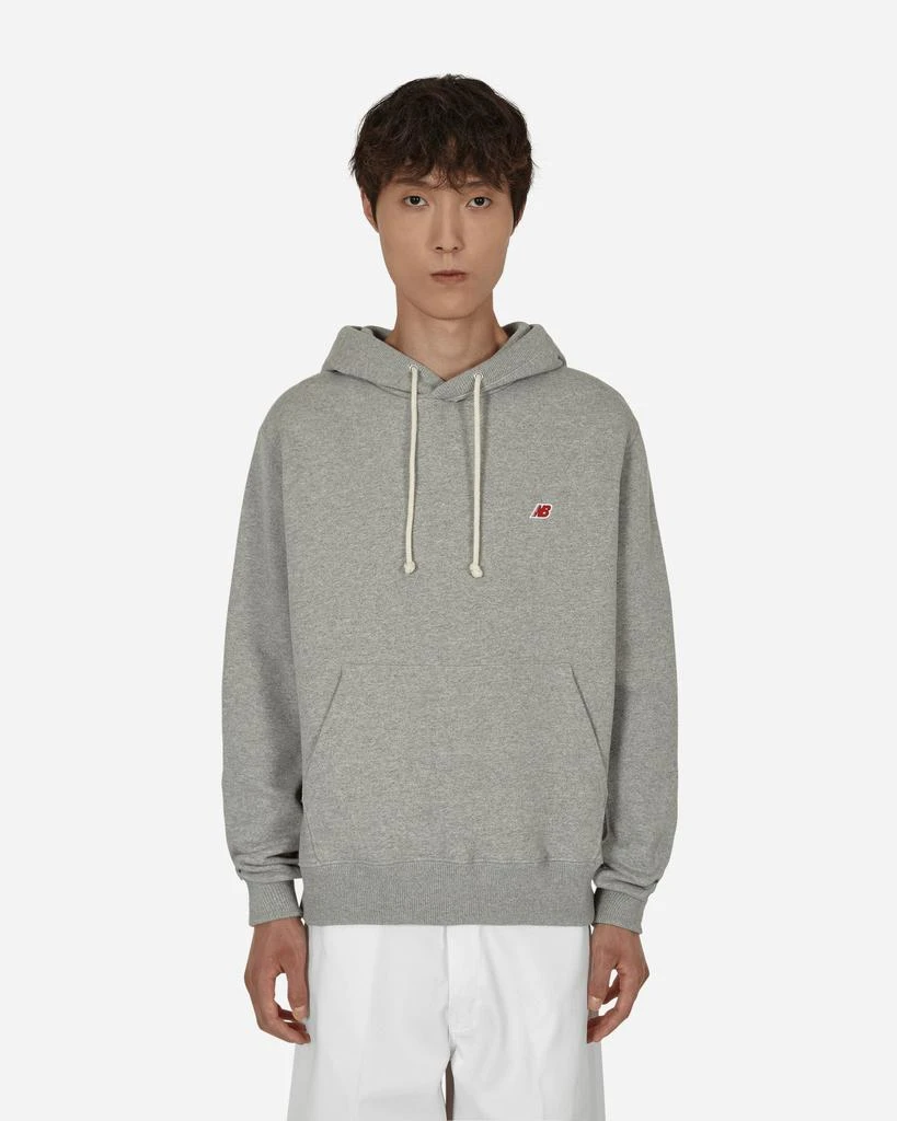 商品New Balance|MADE in USA Core Hooded Sweatshirt Grey,价格¥868,第1张图片