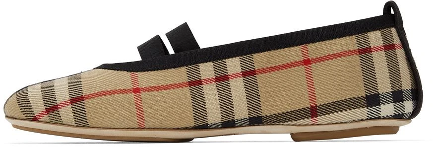 商品Burberry|驼色 Vintage Check 芭蕾鞋,价格¥6243,第3张图片详细描述