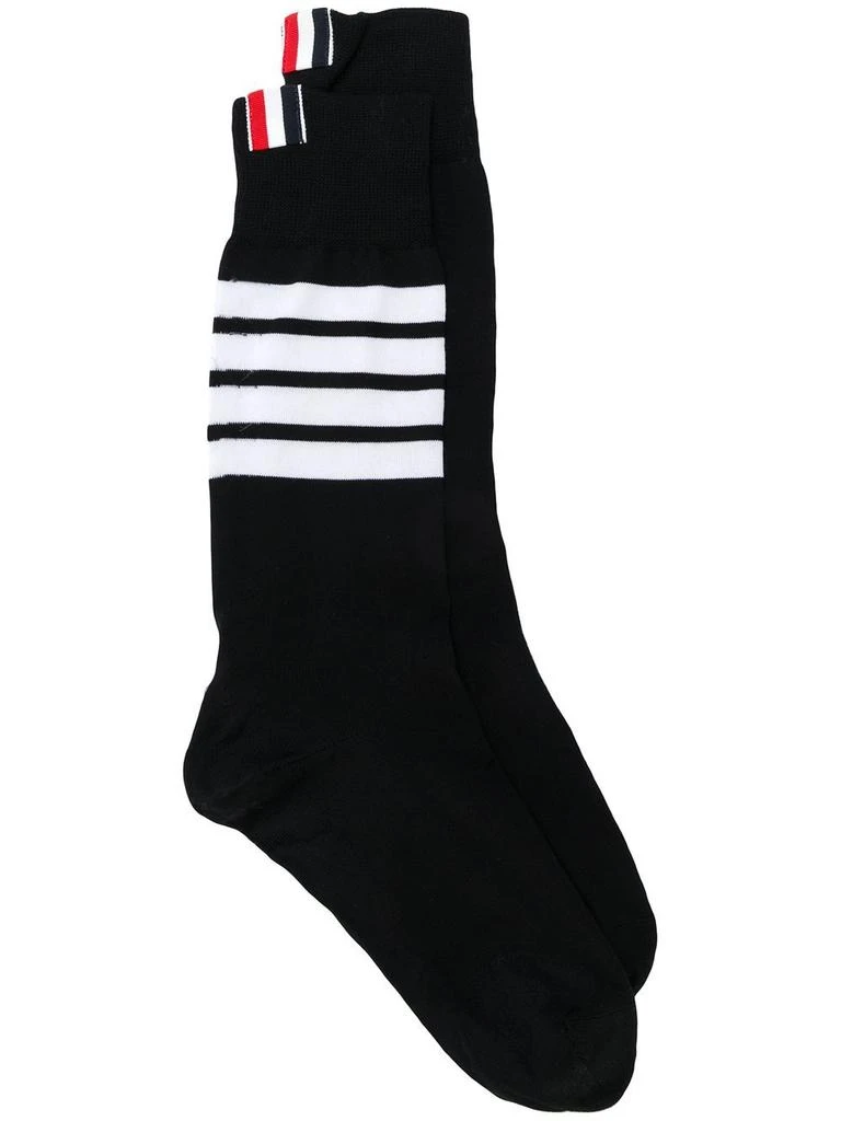 商品Thom Browne|THOM BROWNE Socks with 4-stripe detail,价格¥888,第1张图片