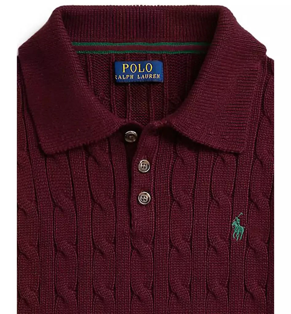 商品Ralph Lauren|Big Boys Cable-Knit Cotton Polo Sweater,价格¥359,第3张图片详细描述