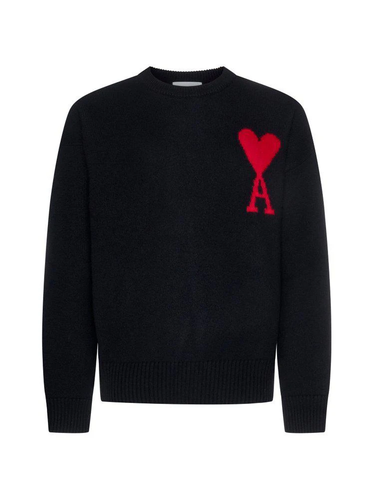 商品AMI|AMI Logo Intarsia Crewneck Knitted Jumper,价格¥2286,第1张图片