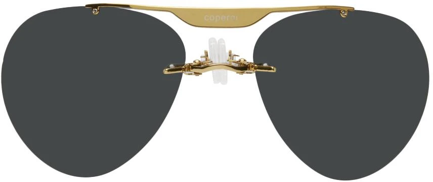 商品COPERNI|Black & Gold Clip-On Sunglasses,价格¥1467,第1张图片