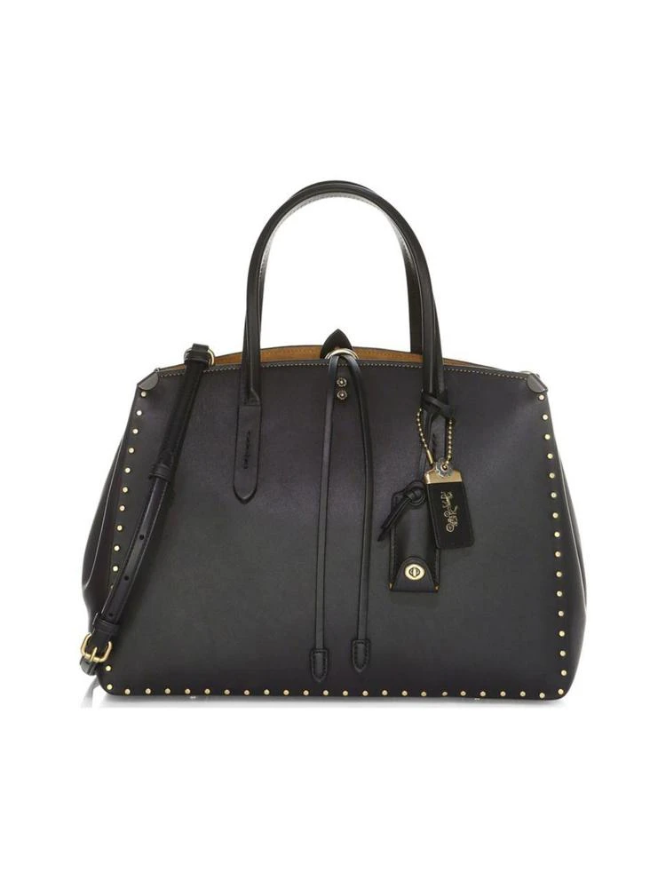 商品Coach|Border Rivets Cooper Leather Satchel,价格¥3425,第1张图片