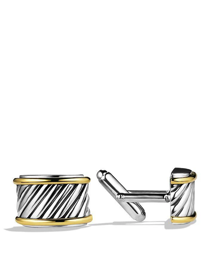 商品David Yurman|David Yurman Cable Cigar Band Cufflinks with Gold,价格¥5050,第1张图片