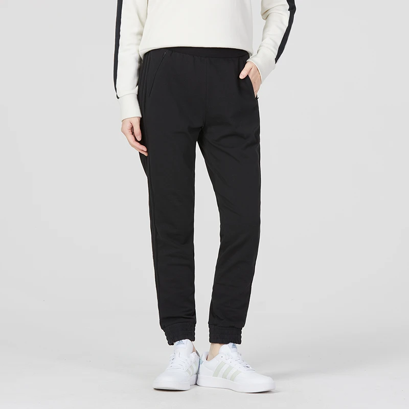 商品[国内直发] Adidas|[预售3天]adidas Logo刺绣圆领套头卫衣束脚休闲裤套装 女款 黑色,价格¥470,第6张图片详细描述