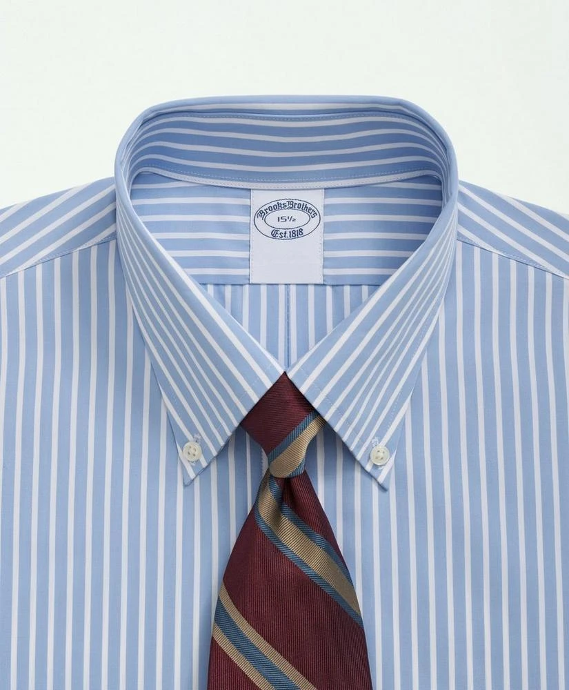 商品Brooks Brothers|Supima® Cotton Poplin Polo Button-Down Collar, Bengal Striped Dress Shirt,价格¥947,第3张图片详细描述