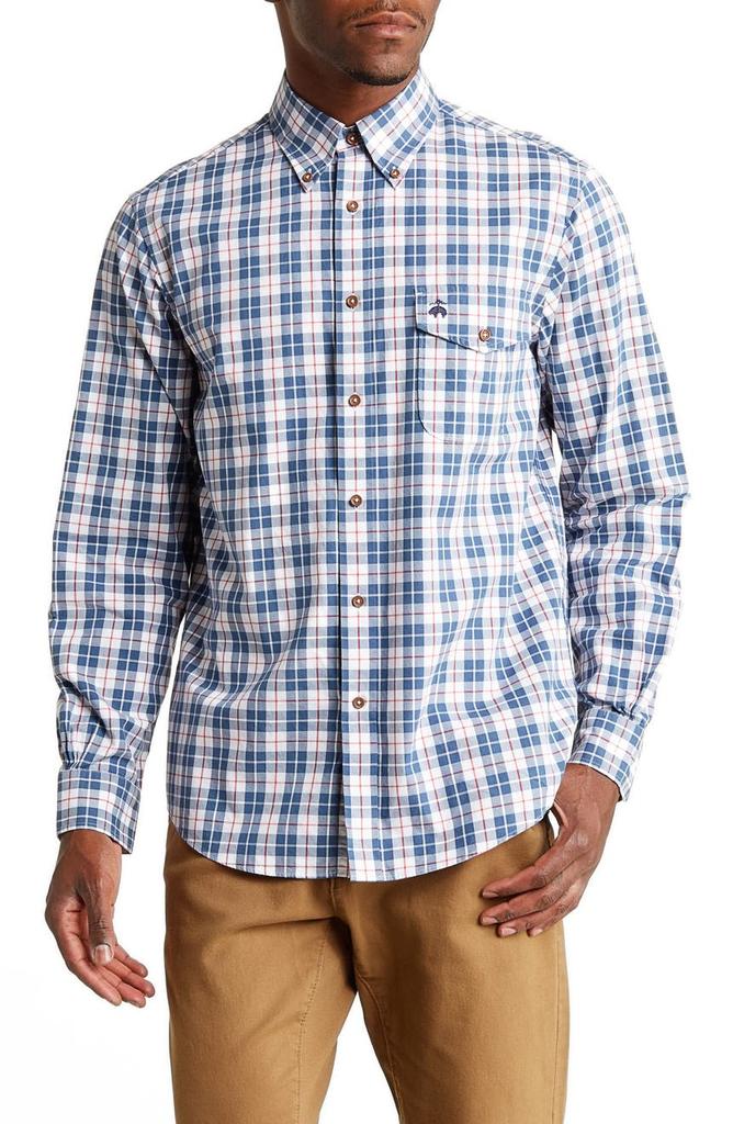 Plaid Regular Fit Cotton Button-Up Shirt商品第1张图片规格展示