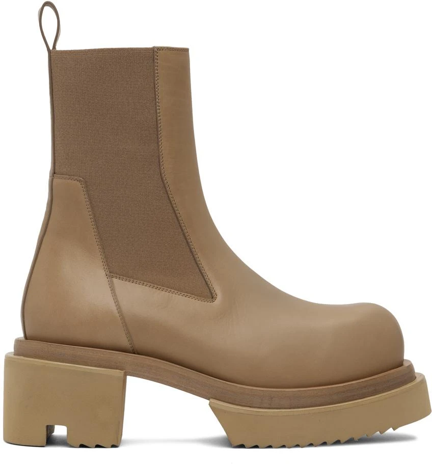 商品Rick Owens|Taupe Beatle Bogun Chelsea Boots,价格¥4994,第1张图片