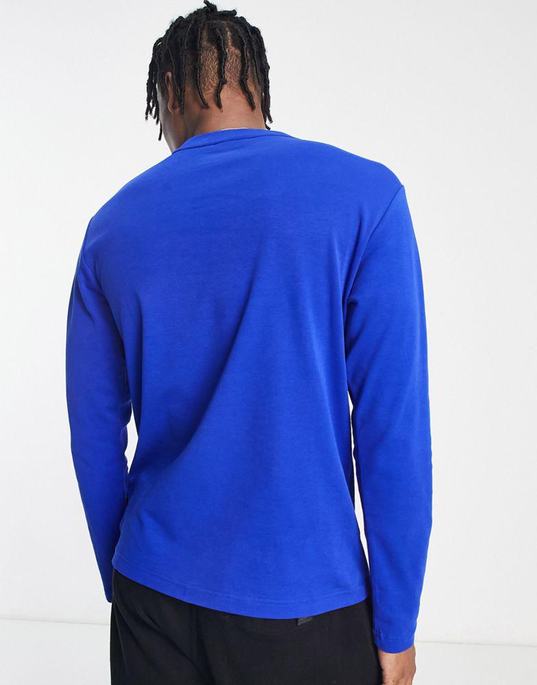Calvin Klein long sleeve t-shirt in blue with pocket商品第2张图片规格展示