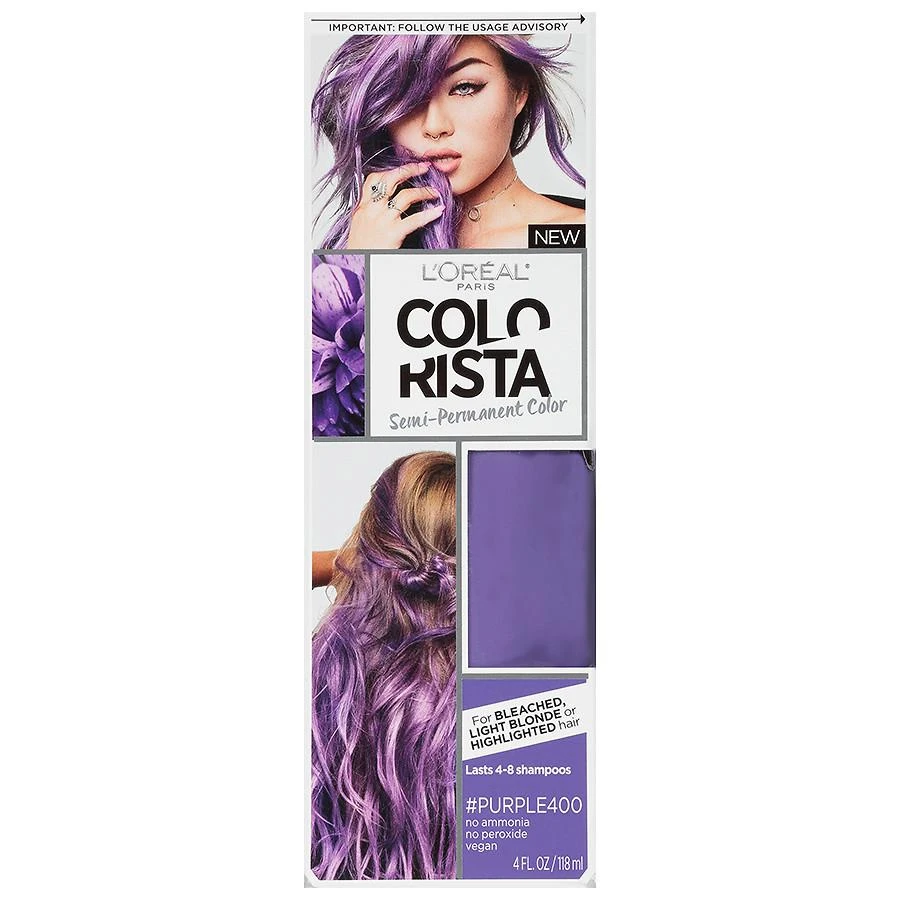 商品L'Oreal Paris|L'Oreal Paris Colorista Semi Permanent Hair Color, #Purple,价格¥96,第1张图片