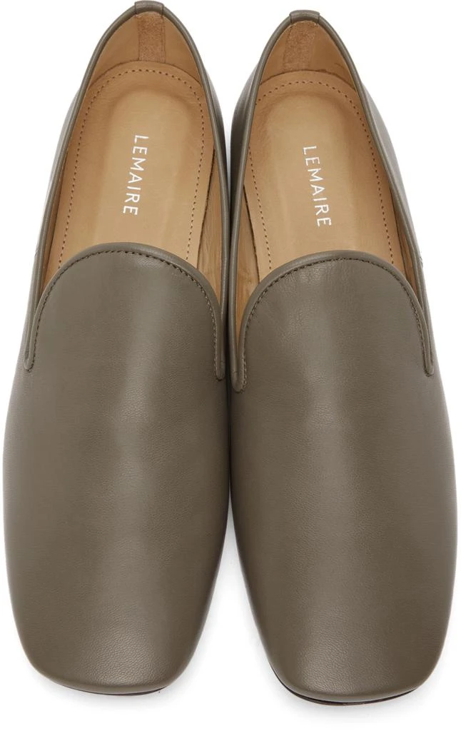 商品Lemaire|Taupe Leather Soft Loafers,价格¥1560,第5张图片详细描述