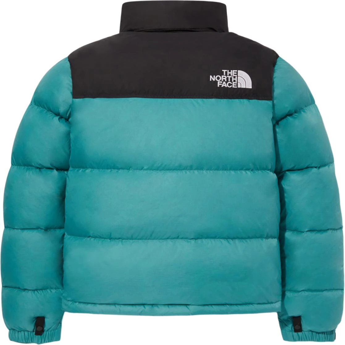 商品[国内直发] The North Face|北面 1996系列 拼接Logo印花宽松连帽保暖面包长袖鹅绒羽绒服 男女同款 绿松石色,价格¥1588,第3张图片详细描述