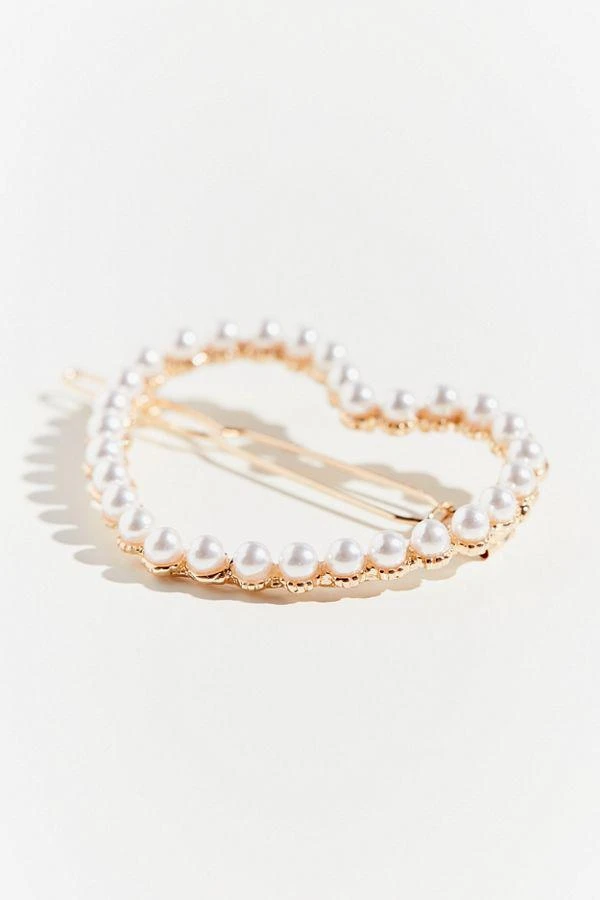 商品Urban Outfitters|Penelope Pearl Heart Clip,价格¥75,第3张图片详细描述