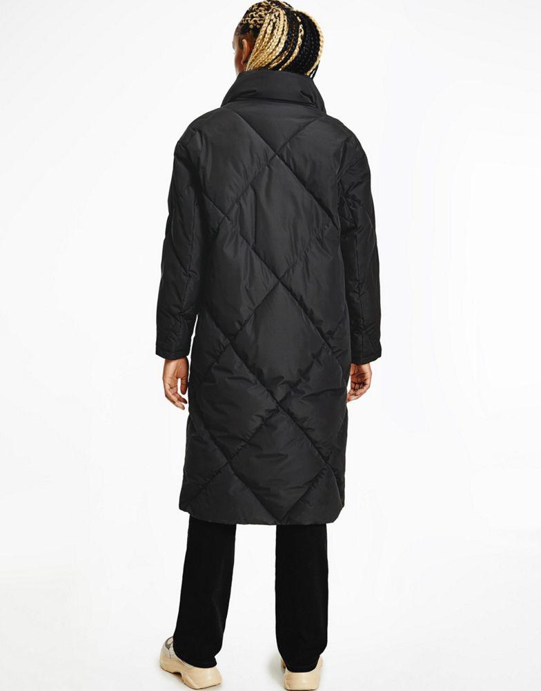 Tommy Jeans longline padded coat in black商品第2张图片规格展示