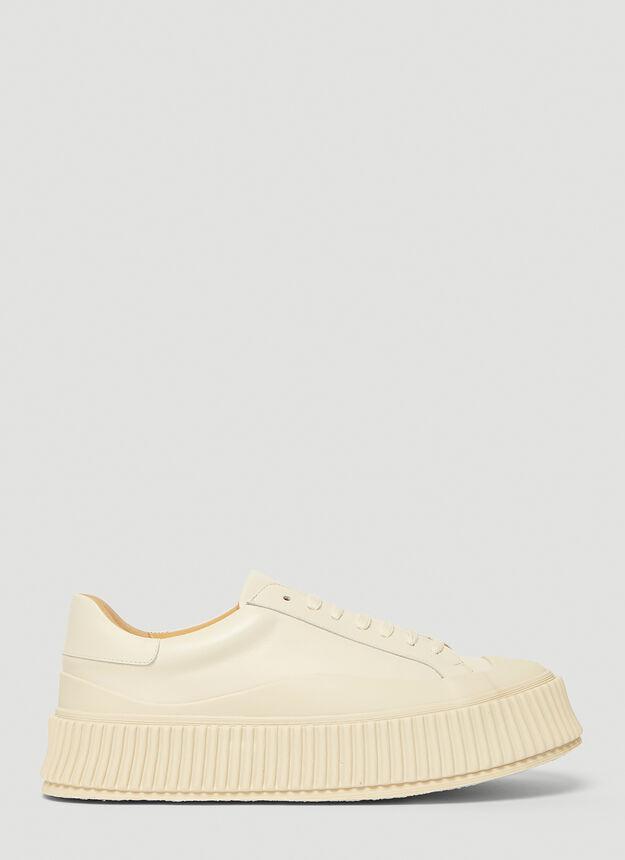 商品Jil Sander|Ribbed-Sole Sneakers in White,价格¥4941,第1张图片