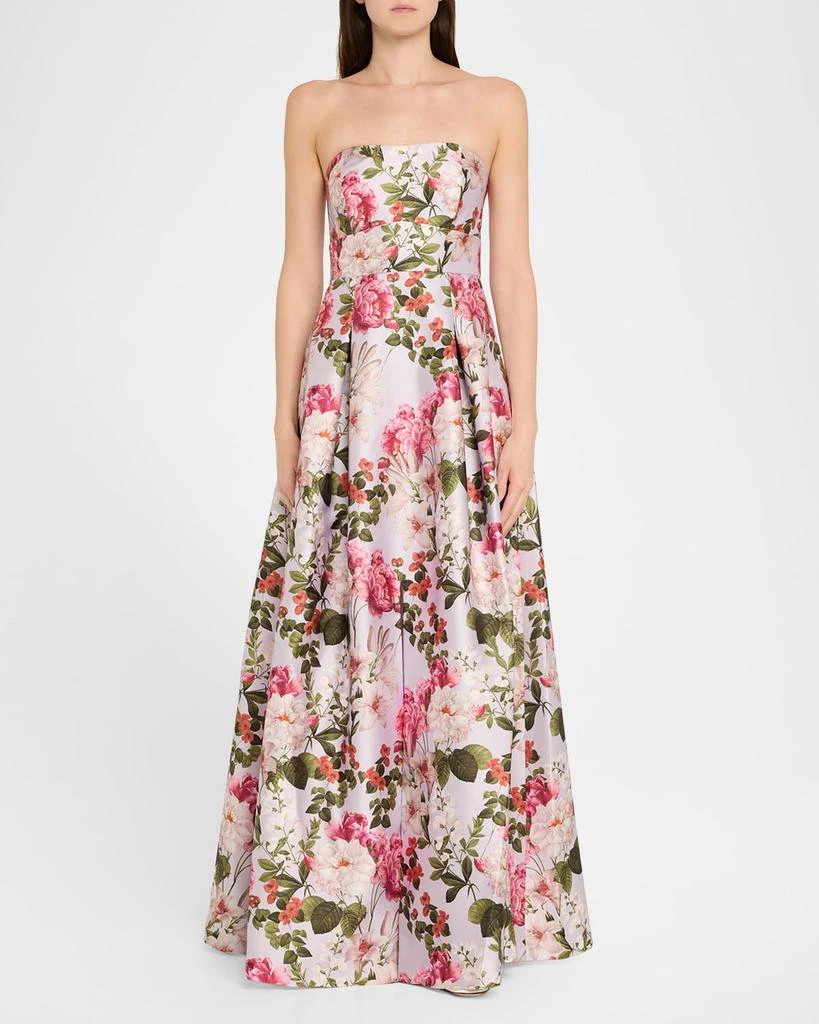 商品Sachin & Babi Noir|Giovanna Strapless Pleated Floral-Print Gown,价格¥6152,第2张图片详细描述