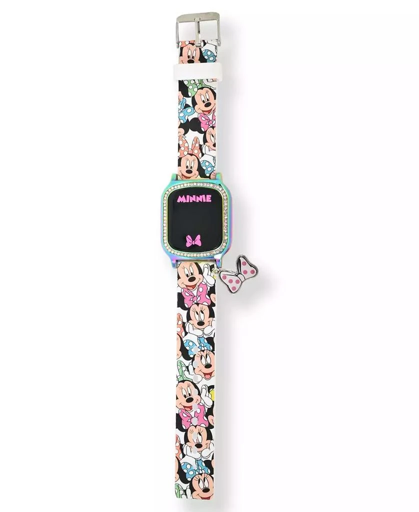 商品Accutime|Minnie Mouse Kid's Touch Screen White Silicone Strap LED Watch, with Hanging Charm 36mm x 33 mm,价格¥127,第3张图片详细描述