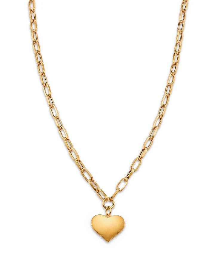 商品Bloomingdale's Fine Collection|Bloomingdale's Polished Electroform Heart Pendant Necklace in 14K Yellow Gold, 17",价格¥11156,第1张图片详细描述