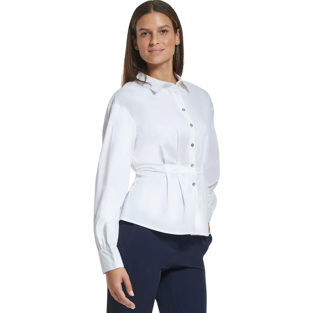 商品Tommy Hilfiger|Women's Structured Peplum-Waist Shirt,价格¥252,第3张图片详细描述