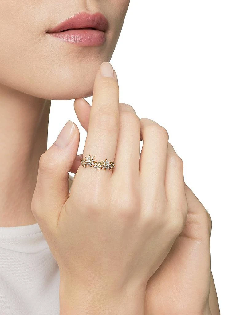 Starburst Cluster Band Ring in 18K Yellow Gold 商品