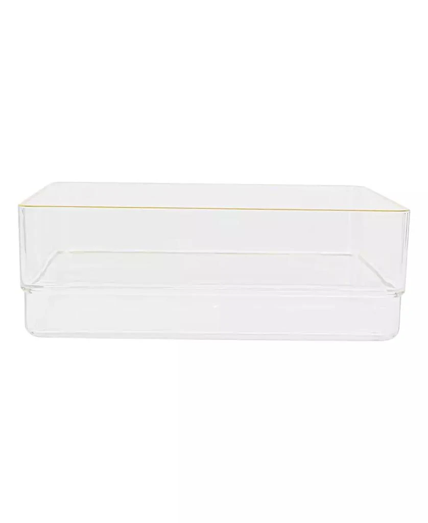 商品Martha Stewart|Kerry 4 Piece Plastic Stackable Office Desk Drawer Organizers, 6" x 6",价格¥119,第2张图片详细描述