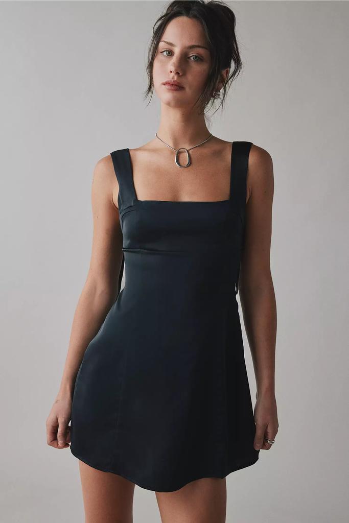 knee length dresses for ladies Made for Love Bow Back Mini Dress Ecru
