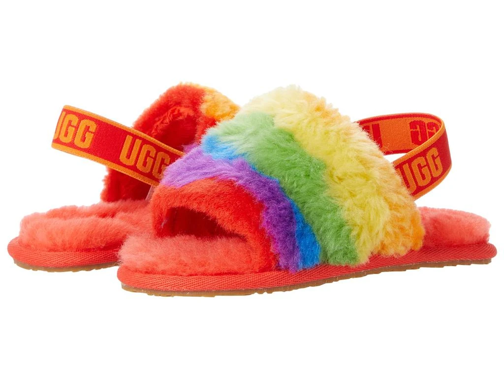 商品UGG|Fluff Yeah Slide Cali Collage (Toddler/Little Kid),价格¥309,第1张图片