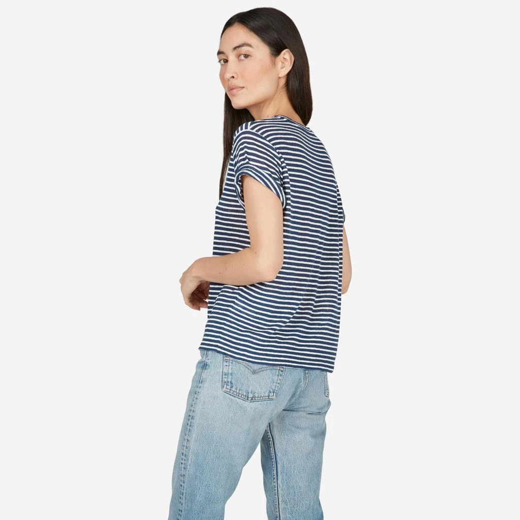 商品Everlane|亚麻方形宽松T恤-条纹,价格¥260,第5张图片详细描述