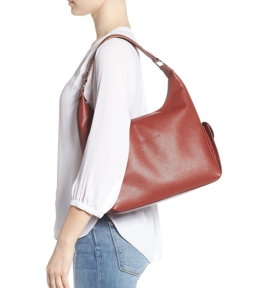 商品Longchamp|Le Foulonné Leather Hobo,价格¥2250,第2张图片详细描述