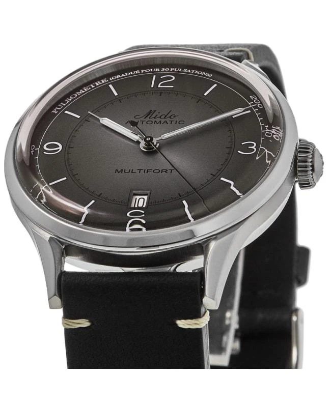 商品MIDO|Mido Multifort Patrimony Grey Dial Leather Strap Men's Watch M040.407.16.060.00,价格¥4994,第2张图片详细描述