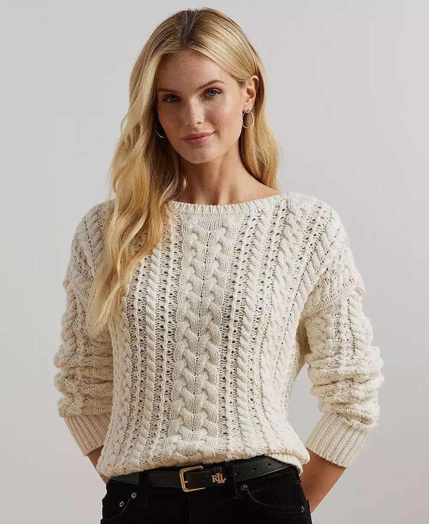 Lauren Ralph Lauren | Women's Cable-Knit Cotton-Blend Sweater 1068.90元 商品图片