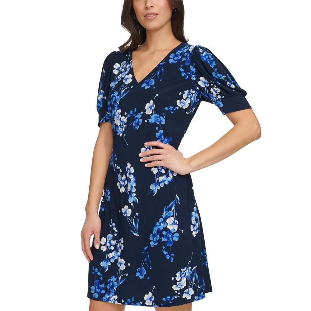 商品Tommy Hilfiger|Women's Wild Flower Puff-Sleeve Dress,价格¥375,第4张图片详细描述