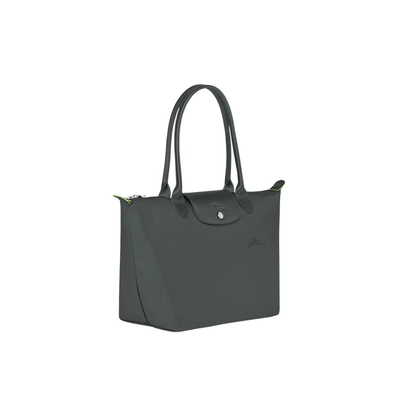 LONGCHAMP/珑骧 女士灰色帆布银色五金按扣拉链开合中号托特包 商品