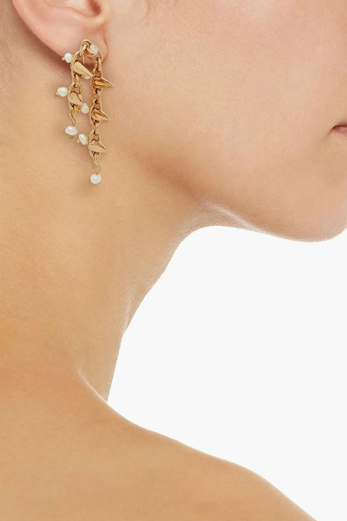商品ROSANTICA|Gold-tone faux pearl earrings,价格¥915,第2张图片详细描述