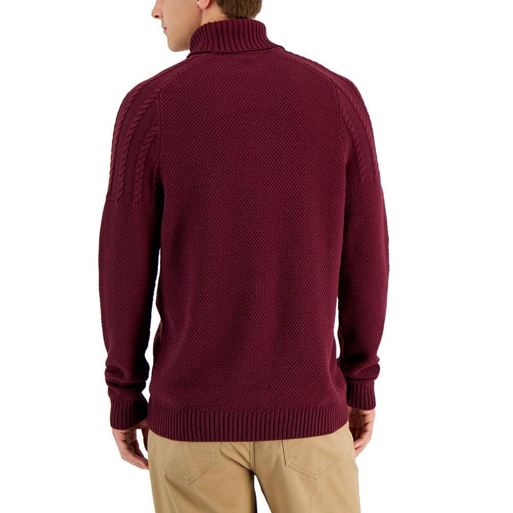 商品Club Room|Men's Chunky Cable Knit Turtleneck Sweater, Created for Macy's,价格¥243,第4张图片详细描述