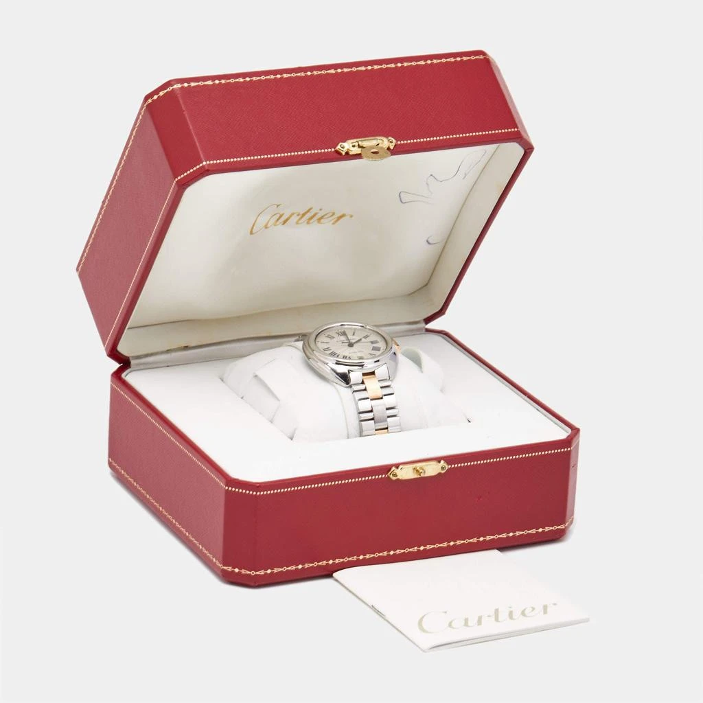 Cartier Silver 18K Rose Gold Stainless Cle de Cartier W2CL0003 Unisex Wristwatch 35 mm 商品